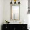 Rectangular Gold Mirror Adding Glamour to Your Walls
