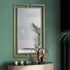 Modern Rectangle Mirror in Luxurious Gold Finish
