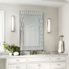 Stunning bedroom mirror with chevron border - GD008 Large Silver Mirror.
