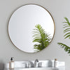 GD010 round mirror with a sleek gold border
