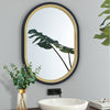 GD013 Oval Mirror with luxurious black and gold frame
