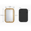 GD014 rectangle mirror with golden ridged edges
