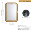 Long golden mirror GD014 for hallway decor
