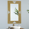 Sophisticated Large Mirror with Geometric Styling

