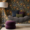 Superfresco Easy Gardenia Wallpaper Charcoal life style picture