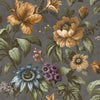 Superfresco Easy Gardenia Wallpaper Charcoal close view picture of the pattern design