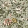 Superfresco Easy Gardenia Wallpaper Sage close view picture of the pattern design