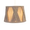 Soft linen shade for modern pendant lighting

