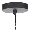 Gaucho 1 Light Pendant Black clse view pitcure of the fitting plate