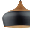 Gaucho 1 Light Pendant Black Large close view picture of the shade