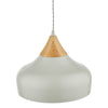 Gaucho Pendant Grey and Natural Wood  top view picture of the lamp shade