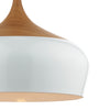 Gaucho 1 Light Pendant White Large close view picture of the pendant shade