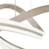 Gavino Pendant Brushed Silver LED close view picture of the metal LED light sourse