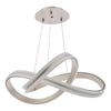 Gavino Pendant Brushed Silver LED picture ith switched off light