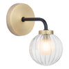 Gibbs Wall Light Antique Brass & Glass picture on the white background
