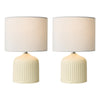 Gigi Twin Pack Table Lamp Cream With Shade pair of table lamps in a creamy color hue
