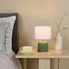 Gigi Twin Pack Table Lamp Green With Shade life style picture