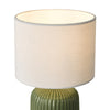 Gigi Twin Pack Table Lamp Green With Shade close view picture of the white shade