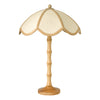 Giuliana 2 Light Table Lamp Wood with Rattan Shade for rustic interiors