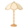 Giuliana 2 Light Table Lamp Wood with Rattan Shade life style picture picture of the lamp design