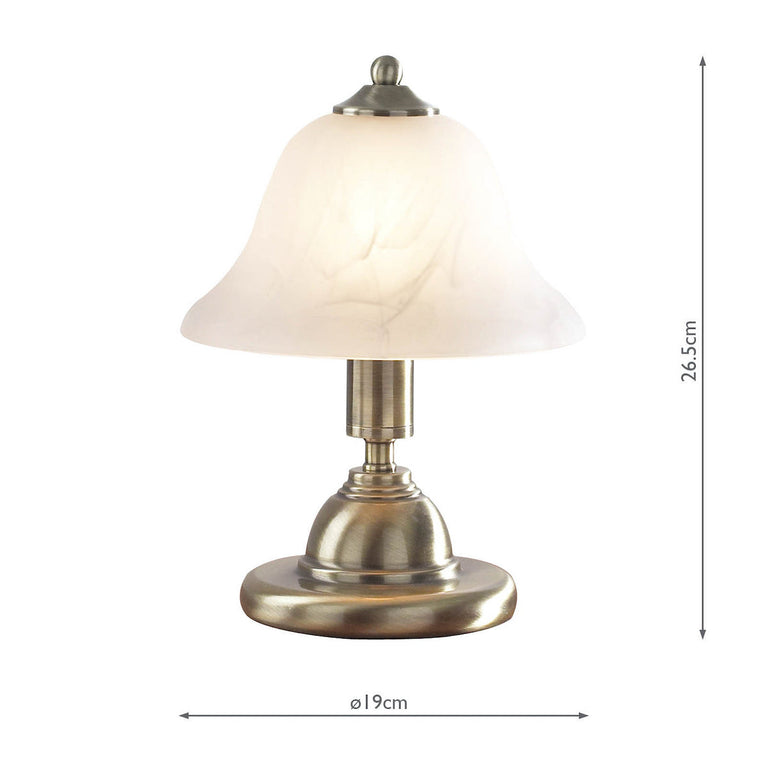Gloucester Touch Twin Table Lamp - Antique Brass Lighting Collection