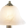 Gloucester Touch Twin Table Lamp Antique Brass close view picture of the lamp glass shade