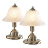 Gloucester Touch Twin Table Lamp Antique Brass pair of beautiful table lamps