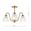 Versatile lighting Glynis 3 Light Semi-Flush Antique Bronze light

