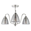 Elegant lighting Glynis 3 Light Semi-Flush Ceiling Fixture

