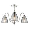 Modern lighting Glynis 3 Light Semi-Flush Polished Nickel

