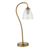 Glynis Table Lamp Antique Bronze/Ribbed Glass picture with switched off light