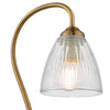 Glynis Table Lamp Antique Bronze/Ribbed Glass close view picture of the lamp shade