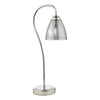 Glynis Table Lamp Polished Nickel/Smoked Ribbed Glass picture with switched off light