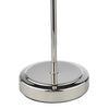 Glynis Table Lamp Polished Nickel/Smoked Ribbed Glass close view picture of the base