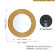 "Elegant Gold Round Mirror to Enhance Your Decor"

