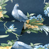 Golden Pheasant Dark Blue Floral Wallpaper picture of the wallpaper roll