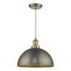 Governor Pendant Antique Chrome Antique Brass picture with switched off light