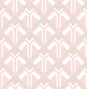 Elegant wallpaper with a pink and rose gold geometric pattern.

