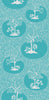 Tree wallpaper with a bold aqua shade and delicate botanical design.
