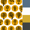 Beautiful botanical design with charming woodland trees