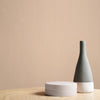 Smooth-finish wall paint in a neutral hue.
