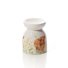 Ceramic white Highland Cow Floral Wax Melt Burner