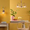Hadano 3 Light Pendant Antique Chrome and Glass life style picture