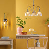 Hadano 3 Light Pendant Antique Chrome and Glass life style picture
