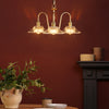 Hadano 3 Light Pendant Brass and Glass life style picture