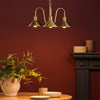 Hadano 3 Light Pendant Natural Brass and Aged Brass life style picture