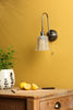 Hadano Wall Light Antique Chrome and Ribbed Glass perfect for classic interiors
