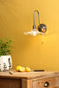 Hadano Wall Light Antique Chrome and Wavy Glass life style picture