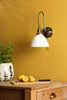 Hadano Wall Light Antique Chrome and White Ceramic perfect for contemporary interiors