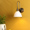 Hadano Wall Light Antique Chrome and White Ceramic life style picture